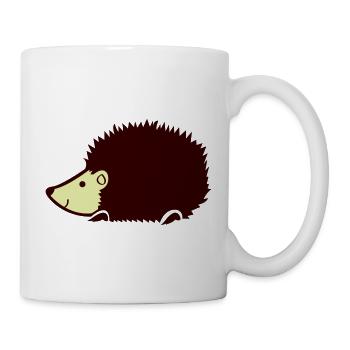 Kuschelige Igelsilhouette - Tasse - Weiß - Rechts