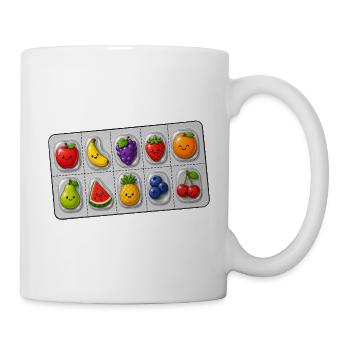 Happy Fruits - Tasse - Weiß - Rechts
