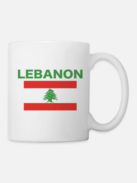 Libanon Fahne - Tasse - Weiß