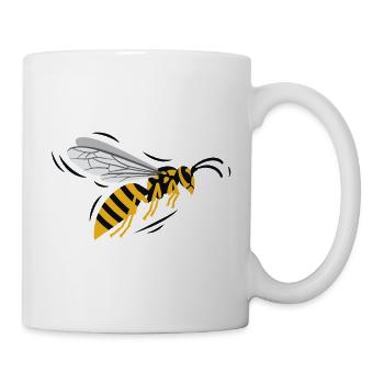 Hornisse im Streifen-Design - Tasse - Weiß - Rechts