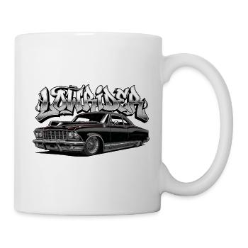 Lowrider Cruiser – Low and Slow V8 Streetwear - Tasse - Weiß - Rechts