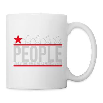 People Absolute Nightmare 1 Stern Review Logo Text - Tasse - Weiß - Rechts