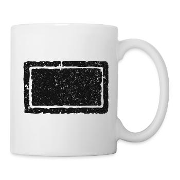 Vintage Grunge-Rechteckstempel-Vorlage - Tasse - Weiß - Rechts