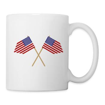 Flagge der Vereinigten Staaten - Tasse - Weiß - Rechts