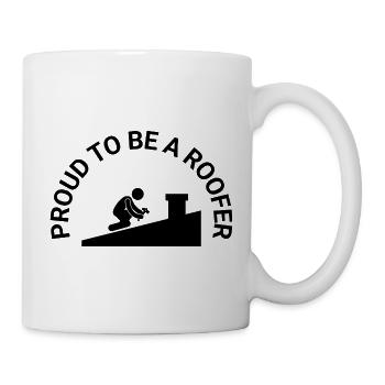 Proud To Be A Roofer (black) - Tasse - Weiß - Rechts