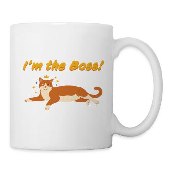 Ich bin der Chef - Katzenmotiv - Tasse - Weiß - Rechts