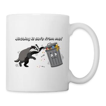 Badger knakt die Mülltonne - Tasse - Weiß - Rechts
