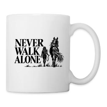 Never Walk Alone Pferd - Tasse - Weiß - Rechts
