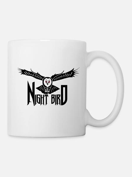 Schwarze Nachteule - Tasse - Weiß