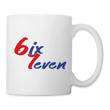 67 Six Seven Funny Gen Alpha Meme - Tasse - Weiß - Rechts