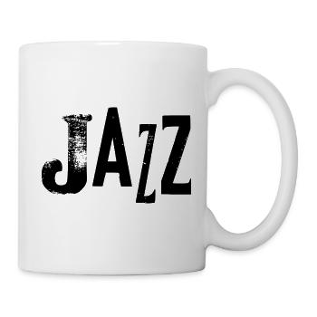 Vintage Jazz Typografie-Logo - Tasse - Weiß - Rechts