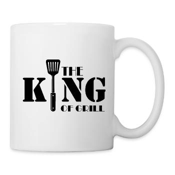 King of Grill Grillsprüche Chef BBQ Grillparty - Tasse - Weiß - Rechts