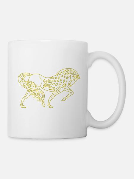 Keltisches Pferd - Tasse - Weiß