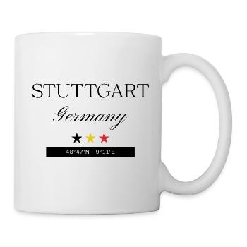 Stuttgart Deutschland Souvenir – Reise minimalist - Tasse - Weiß - Rechts