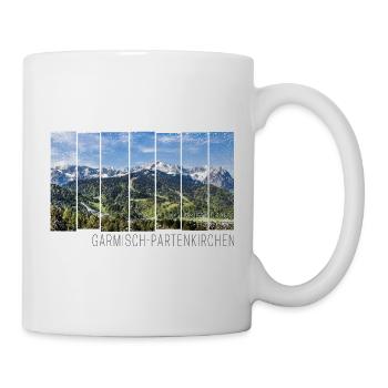 Garmisch Partenkirchen in Bayern Alpen Souvenir - Tasse - Weiß - Rechts