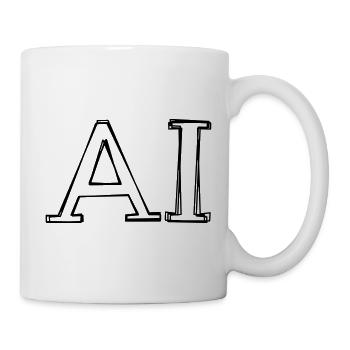 KI handgezeichnet - Tasse - Weiß - Rechts