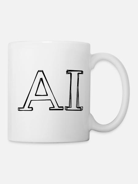 KI handgezeichnet - Tasse - Weiß