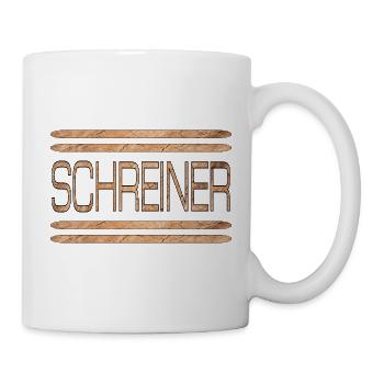 Schreiner Holz - Tasse - Weiß - Rechts