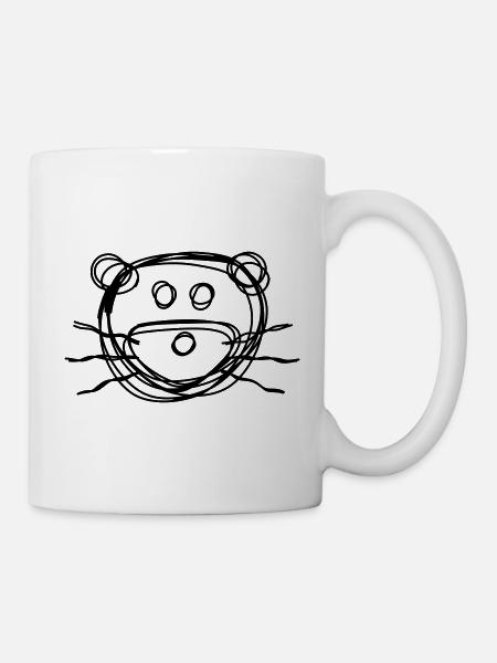 Otter handgezeichnet - Tasse - Weiß
