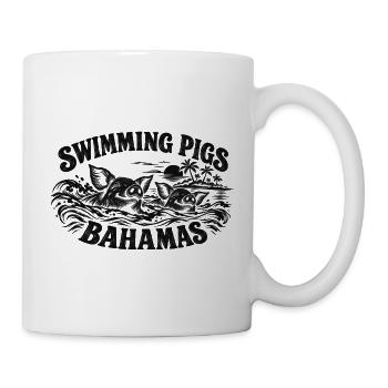 Swimming Pigs Bahamas Sunset - Tasse - Weiß - Rechts