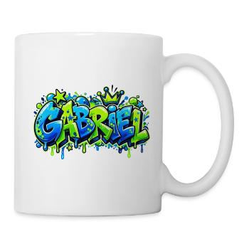 Vorname Gabriel Graffiti: das Geschenk, das rockt! - Tasse - Weiß - Rechts