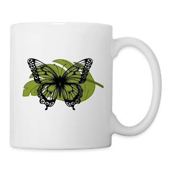 Schmetterling - Tasse - Weiß - Rechts
