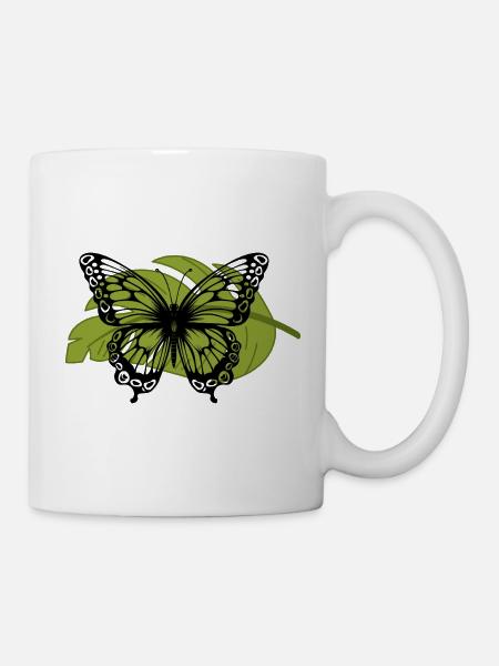 Schmetterling - Tasse - Weiß