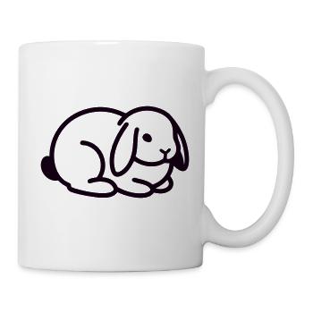 Schlappohr Hase Kaninchen Icon - Tasse - Weiß - Rechts