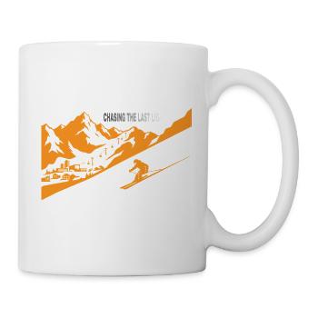 Skifahren Letztes Licht Berge Skilift  Skifahrer - Tasse - Weiß - Rechts