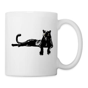 Panter mit goldenen Augen - Tasse - Weiß - Rechts