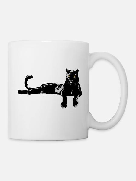 Panter mit goldenen Augen - Tasse - Weiß
