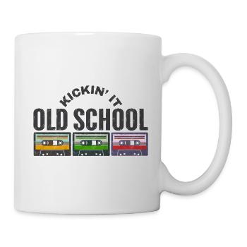Ich mache es old school - Tasse - Weiß - Rechts