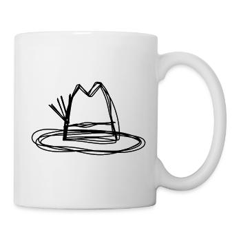 Tirolerhut handgezeichnet - Tasse - Weiß - Rechts