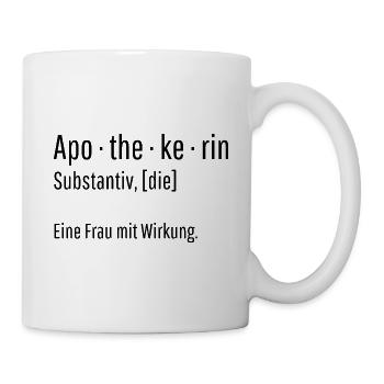 Apothekerin Substantiv Definition Geschenk - Tasse - Weiß - Rechts