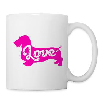 Dachshund Rauhaardackel - Tasse - Weiß - Rechts