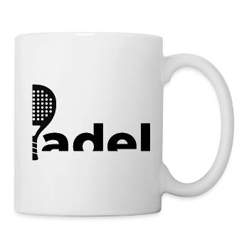 Padel Logo | Minimalistisches Schläger Design - Tasse - Weiß - Rechts