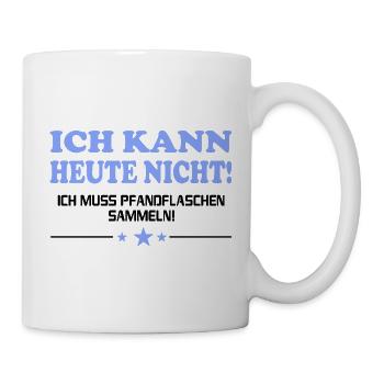 Pfandflaschen Pfandgeld Rentner Rentnerin Sprüche - Tasse - Weiß - Rechts