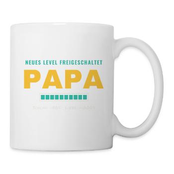 Papa – Neues Level freigeschaltet - Tasse - Weiß - Rechts