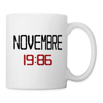 Geburtstag, November 1986 Französisch - Tasse - Weiß - Rechts