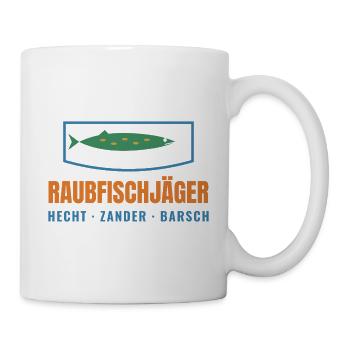 Raubfischjäger – Hecht Zander Barsch - Tasse - Weiß - Rechts