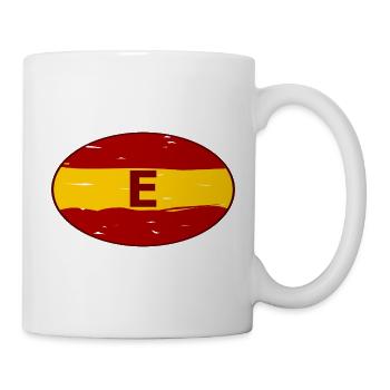 E Retro Emblem Spanien - Tasse - Weiß - Rechts