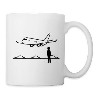 Luftfahrt Zeichnung - Tasse - Weiß - Rechts