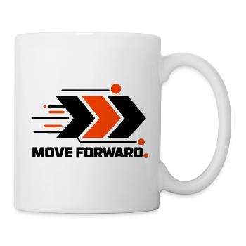 Move Forward – Minimalistisches Pfeil Design - Tasse - Weiß - Rechts