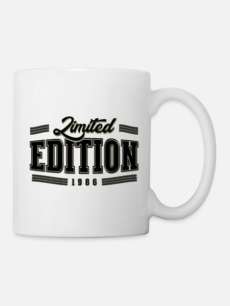Limited Edition 1986 – 40. Geburtstag Vintage - Tasse - Weiß
