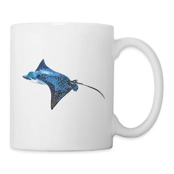 Mantarochen im Ozeanblau - Tasse - Weiß - Rechts