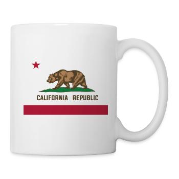 California Republic Flagge Bär Kalifornien USA - Tasse - Weiß - Rechts