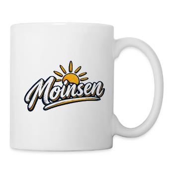Moinsen Sonne Moin Norddeutschland Urlaub Küste - Tasse - Weiß - Rechts
