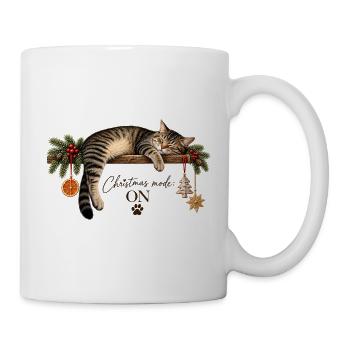 Weihnachtsmodus im Design von schlafenden Katzen - Tasse - Weiß - Rechts