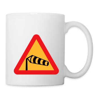 Wind-Socken-Symbol - Tasse - Weiß - Rechts