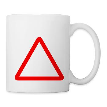Triangle Warning Sign - Mug - white - Right